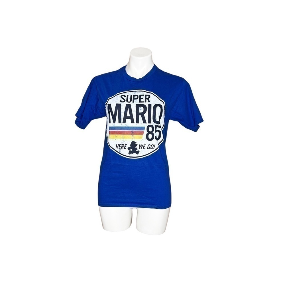 Nintendo Super Mario Blue Character Graphic Gamer Short Sleeve TShirt